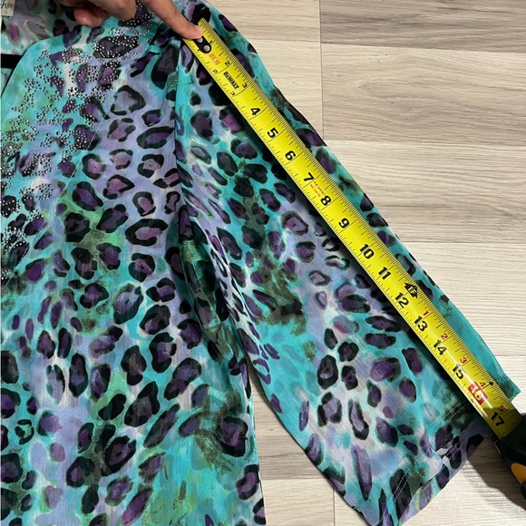 ONE WORLD Beach Cover-Up Size WOMENS Small V-Neck 3/4 Sleeve - Picture 12 of 17